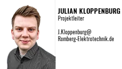 Julian Kloppenburg Projektleiter Romberg Elektrotechnik